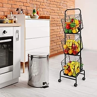 NEX™ Black 3-Tier Fruit Basket Stand