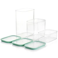 Martha Stewart Mint Green Rectangular Plastic Stackable Container Set