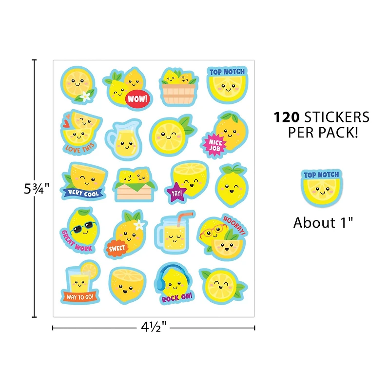 Teacher Created Resources® Lemon Smelly Stickers, 6 Packs of 120