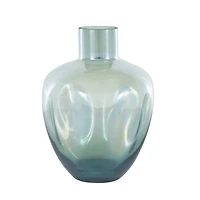 Green Iridescent Finish Glass Ombre Living Room Decorative Jar