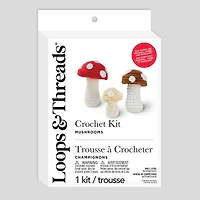 6 Pack: Intermediate Mushrooms Amigurumi Crochet Kit by Loops & Threads®