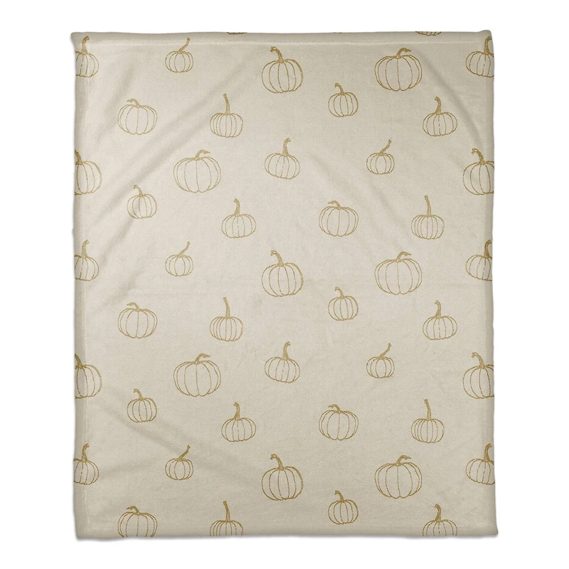 Mini Pumpkin Patterned Coral Fleece Blanket