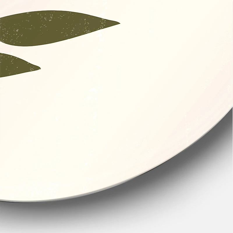 Designart - Abstract Geometrical Sun and Moon With Leaf V