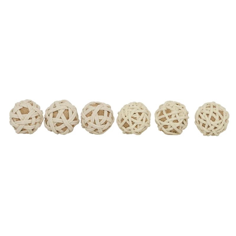 4" Natural Jute Vase Filler Orbs, 6ct.