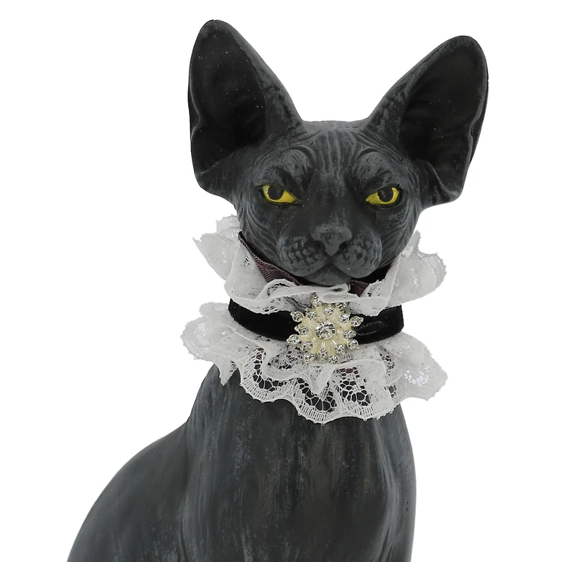7.5" Black Sphynx Cat Tabletop Accent by Ashland®