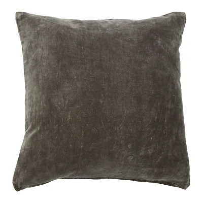 Hello Honey® Gray Square Velvet Knife Edge Pillow Cover