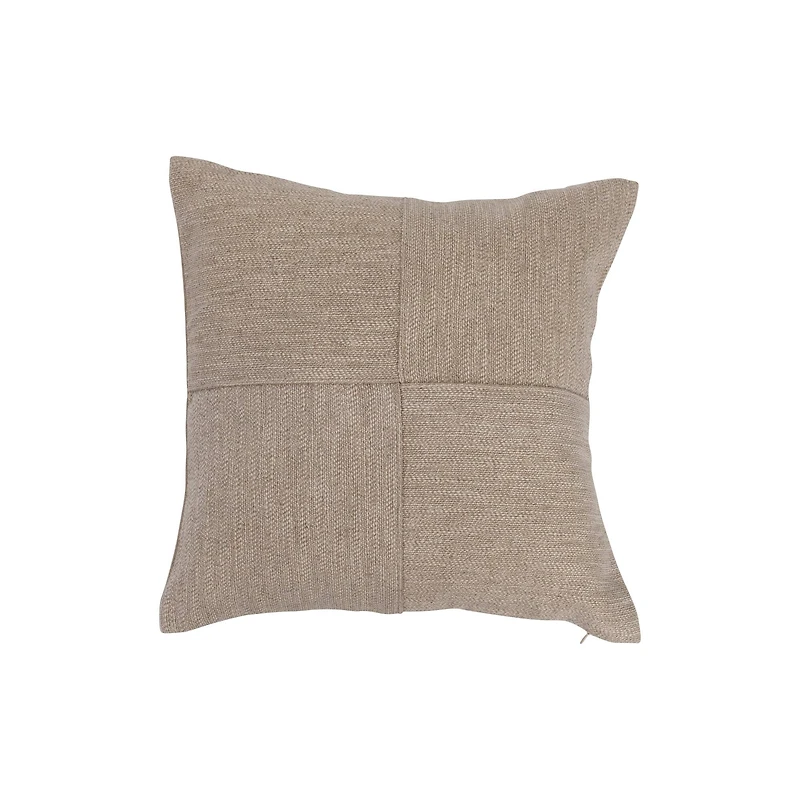 Hello Honey® Natural Woven Linen Blend Pieced Pillow