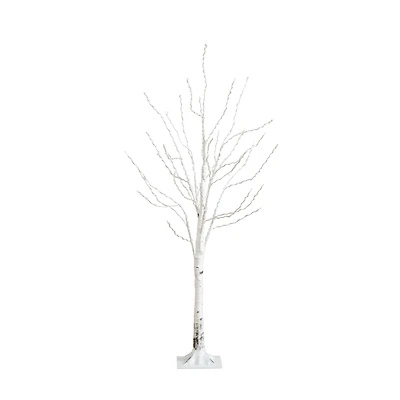 4ft. Pre-Lit White Birch Artificial Christmas Tree, Color Changing LED Lights