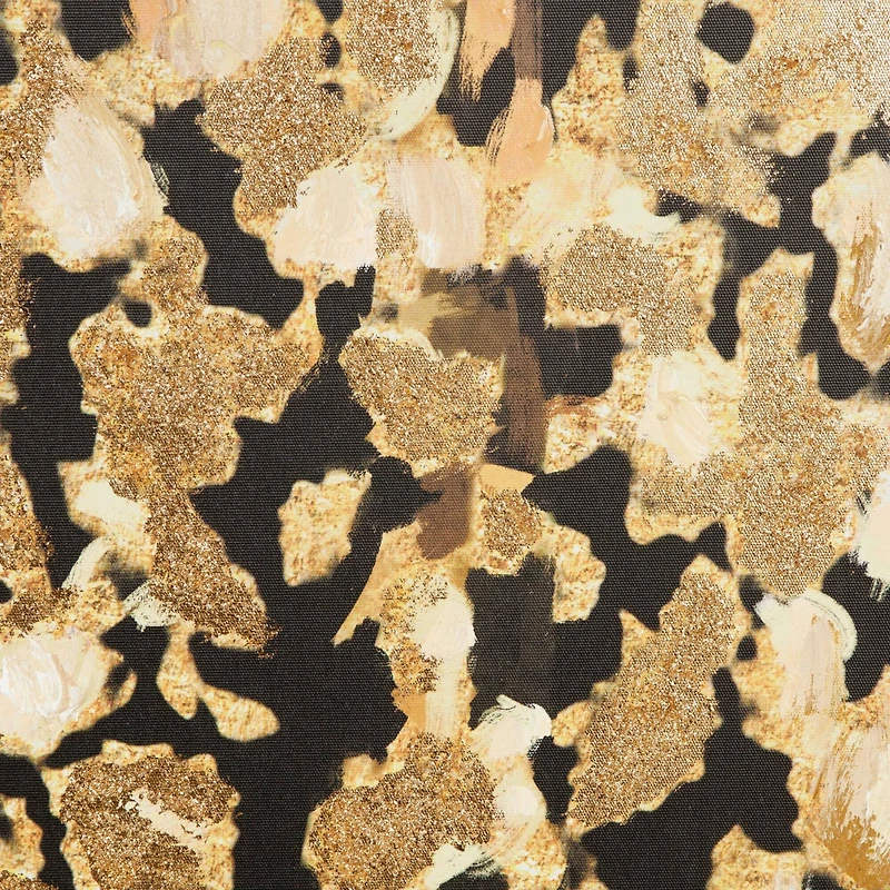  30" x 59" Black Polystone Tree with Gold Foil Accents Framed Wall Art