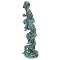 Design Toscano 30" Child's Play Stacked Children Spitting Bronze Statue