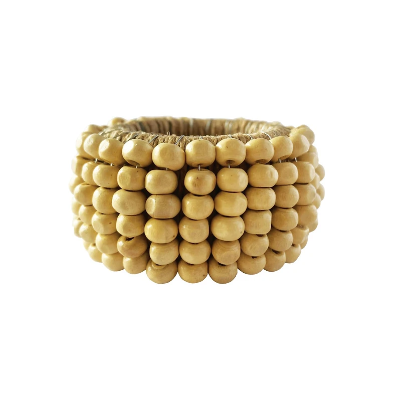 Hello Honey® Mango Wood Bead Napkin Rings, 4ct.