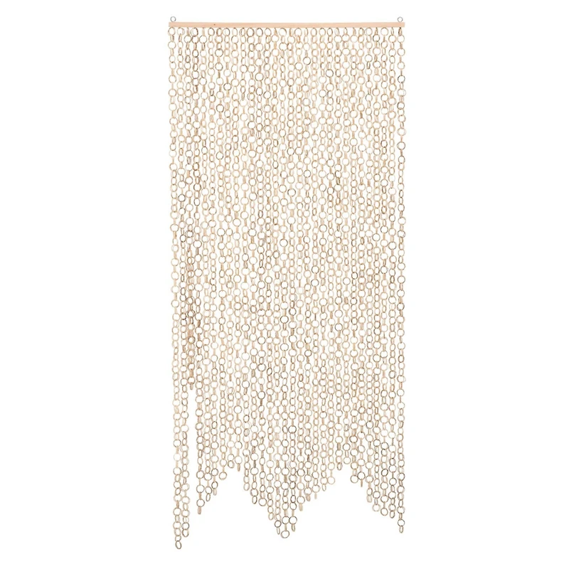 Hello Honey® Beige Chain Link Bamboo Curtain