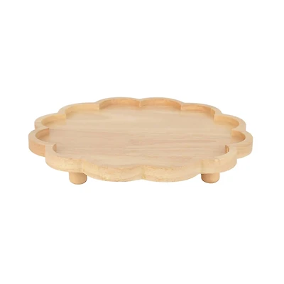 10" Wood Scallop Tray by Ashland®