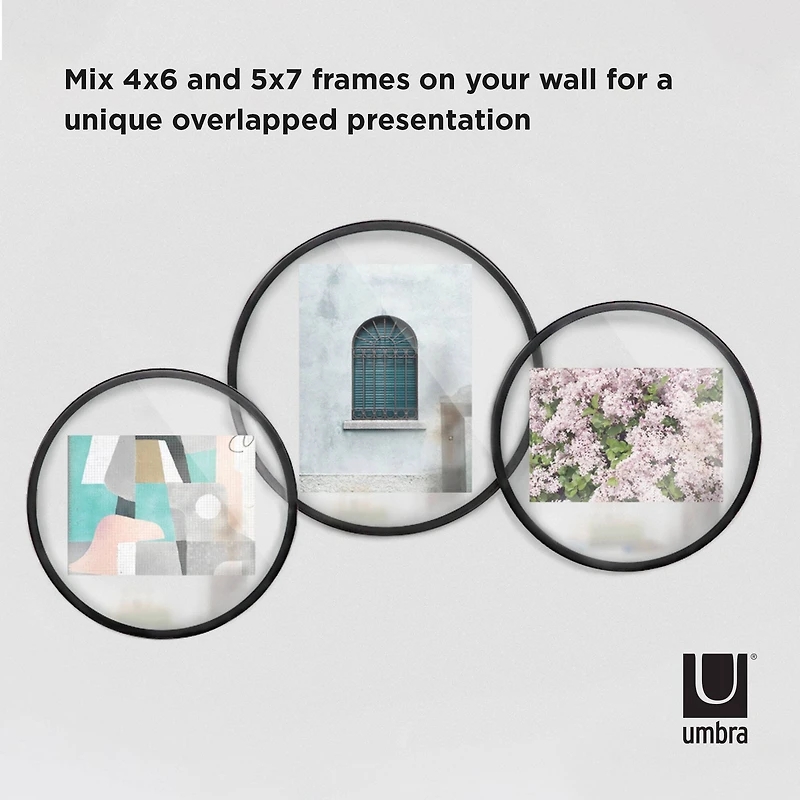 Umbra Black Infinity Round 4" X 6" Picture Frame