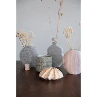 Hello Honey® 7" Distressed Black Debossed Cement Planter