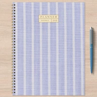 TF Publishing 2025 Large Harper Blue Weekly Monthly Spiral Planner