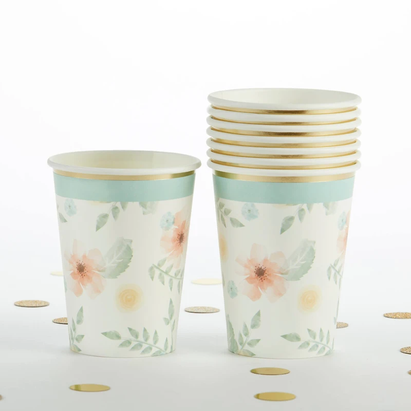Kate Aspen® Geometric Floral Paper Cups, 32ct.