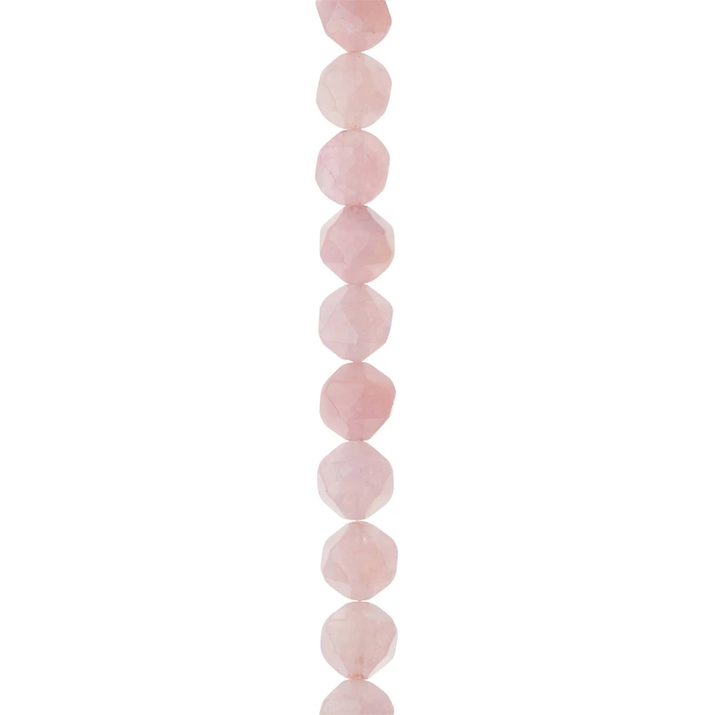 12 Pack: Rose Quartz Faceted Star Cut Beads, 10mm by Bead Landing™