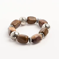 John Bead Jasper No.87 Natural Stone Stretch Bracelet
