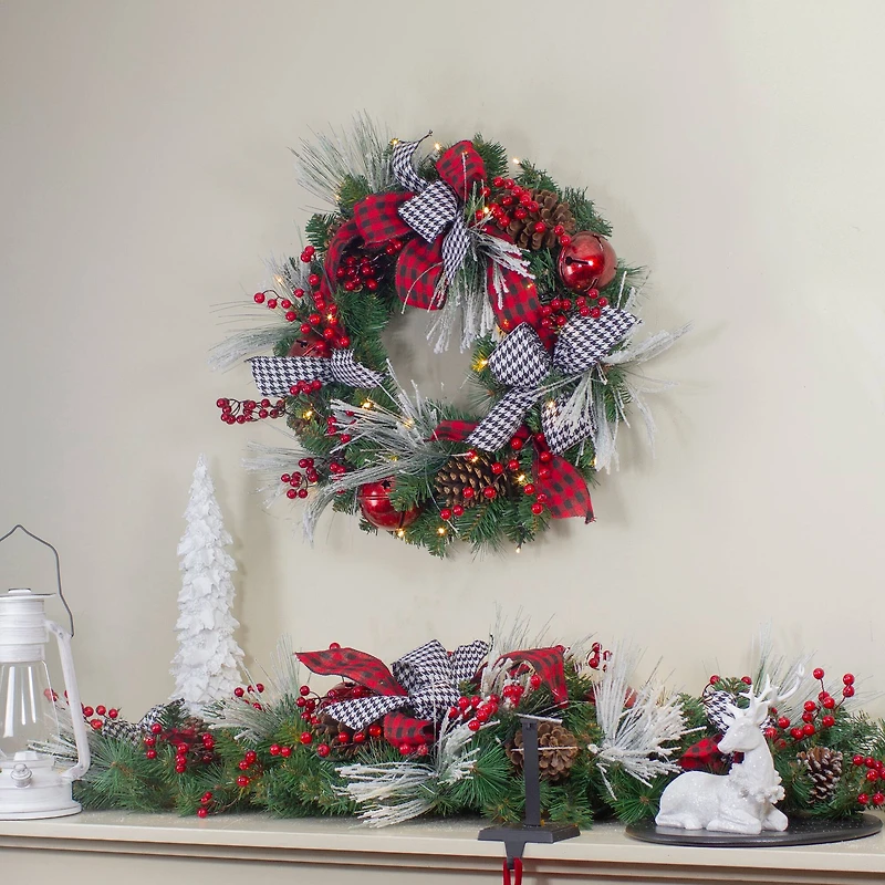 52" Christmas Decorated Berry & Pine Artificial Swag