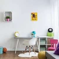 Stupell Industries Whimsical Believe Phrase Happy Smiling Big Foot in White Frame Wall Art