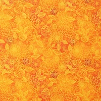 SINGER Tonal Floral Orange Cotton Fabric