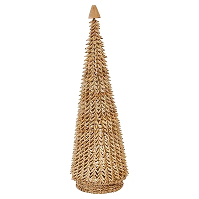 Hello Honey® 24" Natural Handwoven Buri Palm Cone Tree