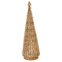 Hello Honey® 24" Natural Handwoven Buri Palm Cone Tree