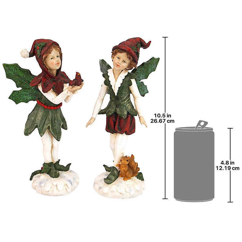 Design Toscano Santa's Victorian Holly Christmas Elves Statue Set