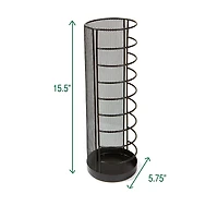 Mind Reader Black Round Wire Basket Umbrella Stand