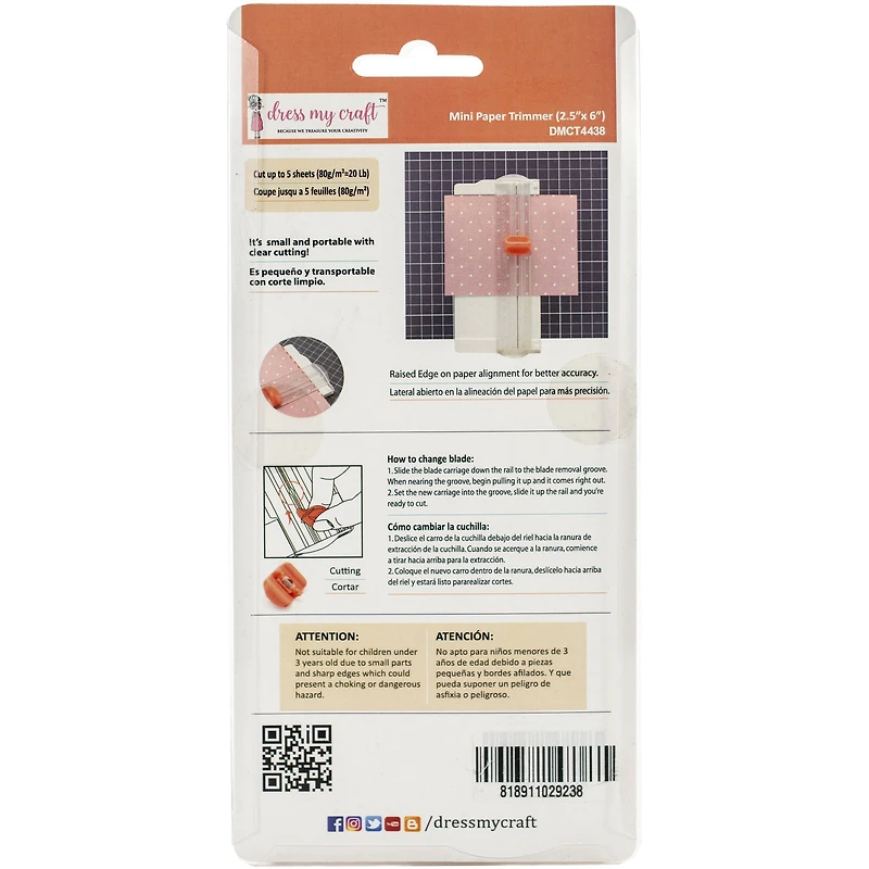 Dress My Craft™ 6" Mini Paper Trimmer