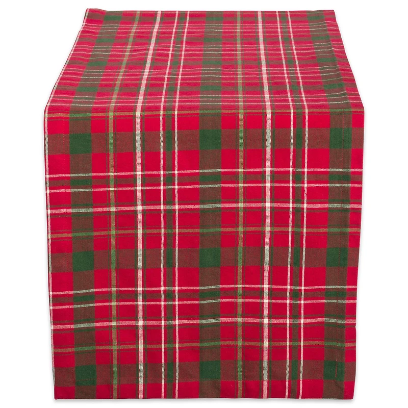 DII® 108" Tartan Holly Plaid Table Runner