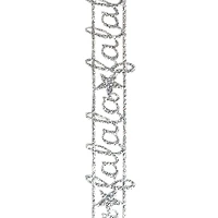 Gwen Studios 7/8" x 3yd. Die Cut "Fa La La" Words Christmas Ribbon