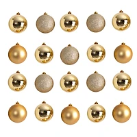20ct. 3" Gold Shatterproof Christmas Ornaments
