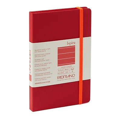 Fabriano® Ispira Red Hard-Cover Lined Notebook