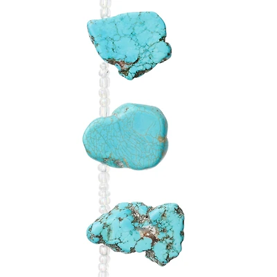 Turquoise Dyed Howlite Flat Chip Beads by Bead Landing™