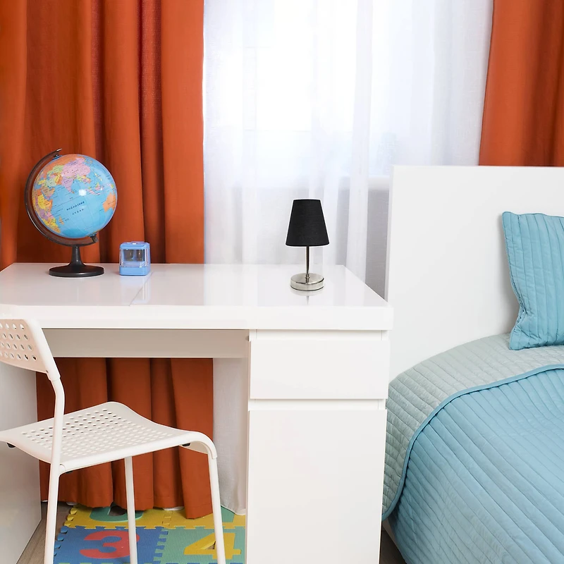 Creekwood Home Nauru 10.5" Sand Nickel Petite Metal Stick Table Lamp