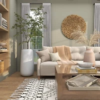 30" Tall White Floor Vase