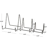 Black Metal Wide Triangle Display Easel Set