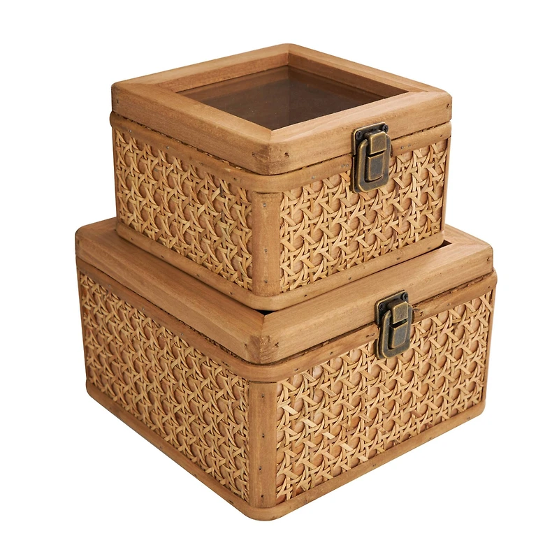 Brown Wooden Box Set