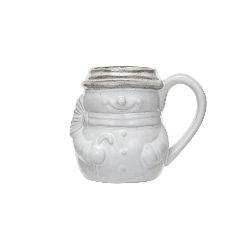 Hello Honey® 16oz. Antique White Stoneware Snowman Mug