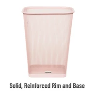 Mind Reader 2 Piece Square Metal Mesh Waste Basket Set