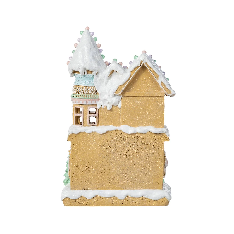 Glitzhome® 11.75" Christmas Macaron Resin Village Table Decor