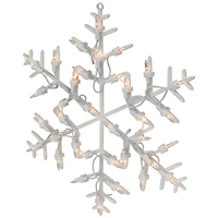 13.5" Lighted Snowflake Christmas Window Silhouette Decoration