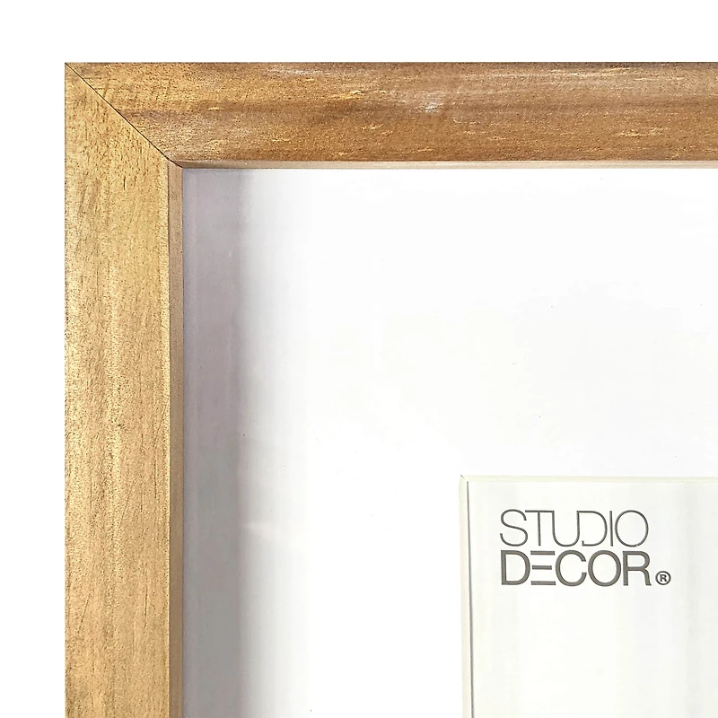Home Natural Walnut Stain Wood Frame with Mat by Studio Décor
