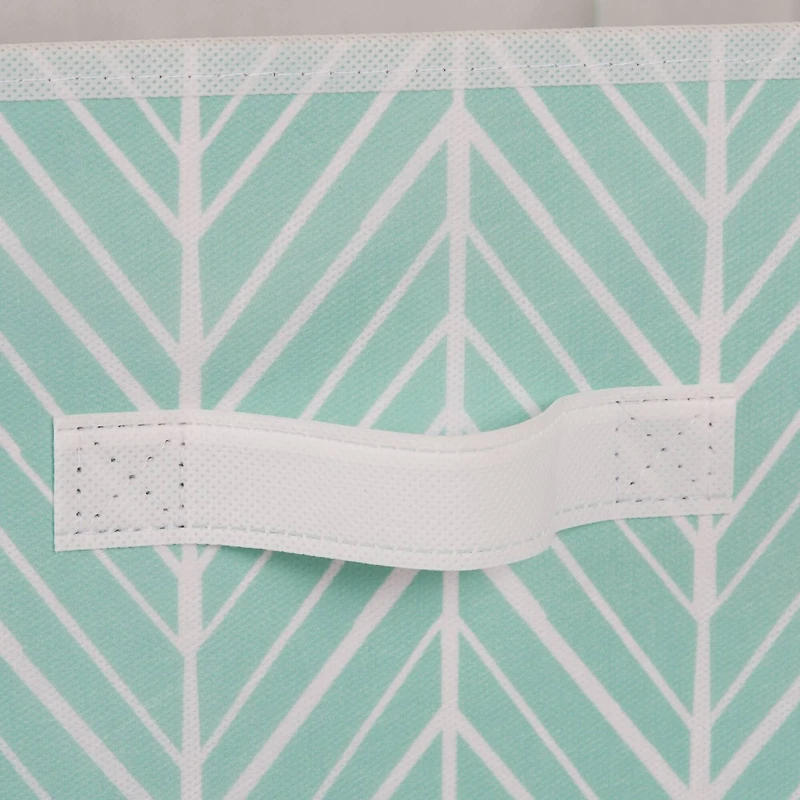 DII® 11" Aqua Herringbone Storage Cube, 2ct.