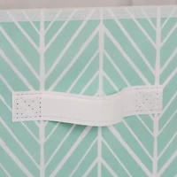 DII® 11" Aqua Herringbone Storage Cube, 2ct.