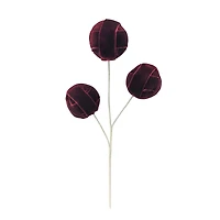 11" Burgundy Velvet Twine Ball Trio Pick by Ashland®