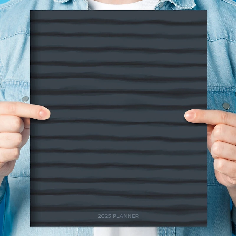 TF Publishing 2025 Navy Stripes Large Monthly Planner