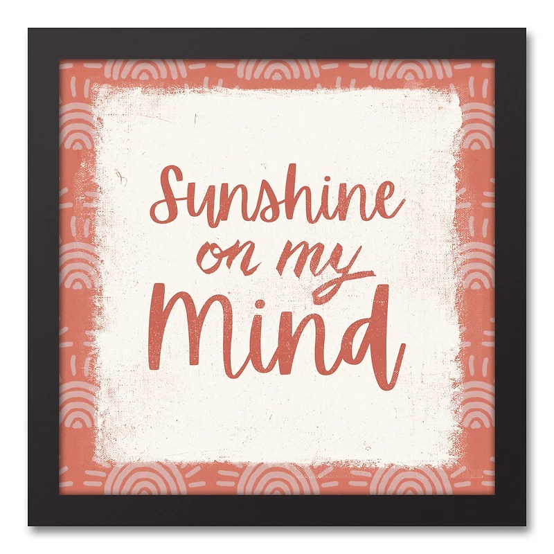 Sunshine On my Mind Black Framed Canvas